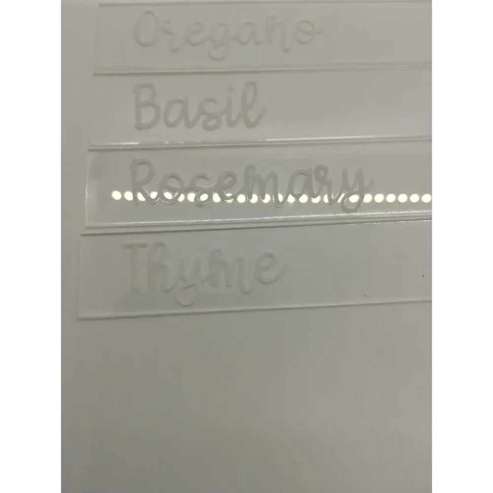 Woodrose Workshop Clear Acrylic Herb Garden Labels